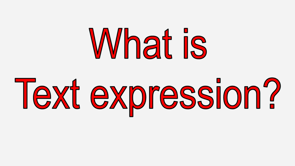 text expressionとは