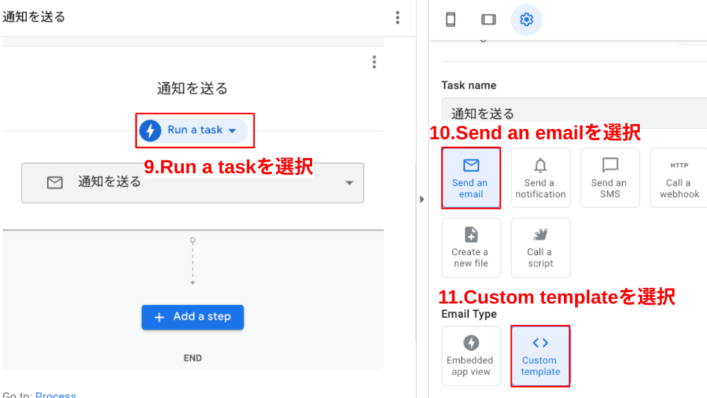 プロセスの作成方法