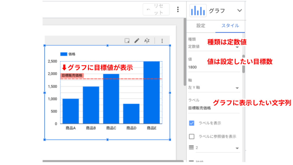 基準線の設定