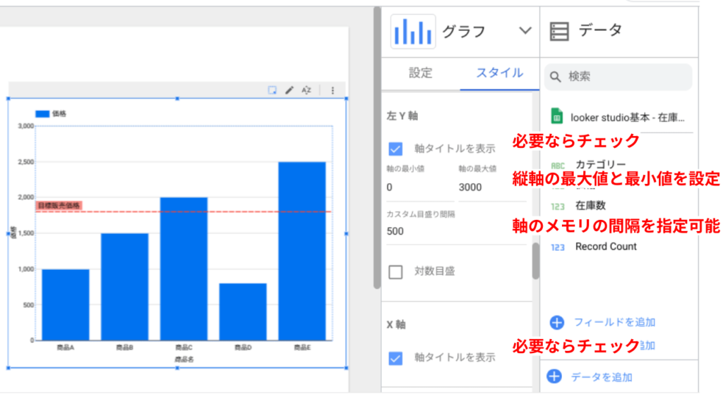 最大最小値の設定方法