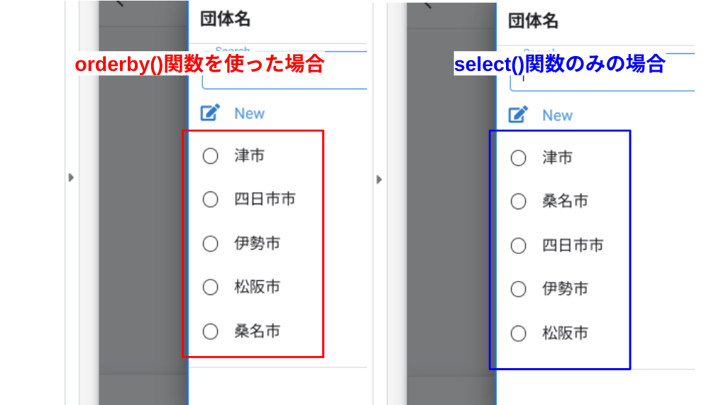 ref選択肢の対比